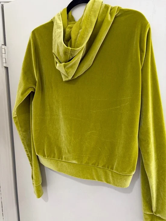 Fabletics Donna Velour Hoodie SZ M Bright Golden Leaf - Picture 7 of 9